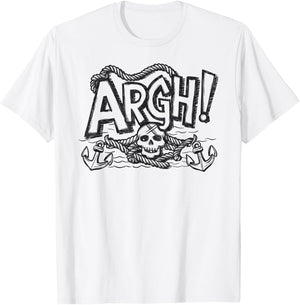 Fun ARGH Pirate Style Pirate Costume ARGH Pirate T-Shirt - T-Shirt | White