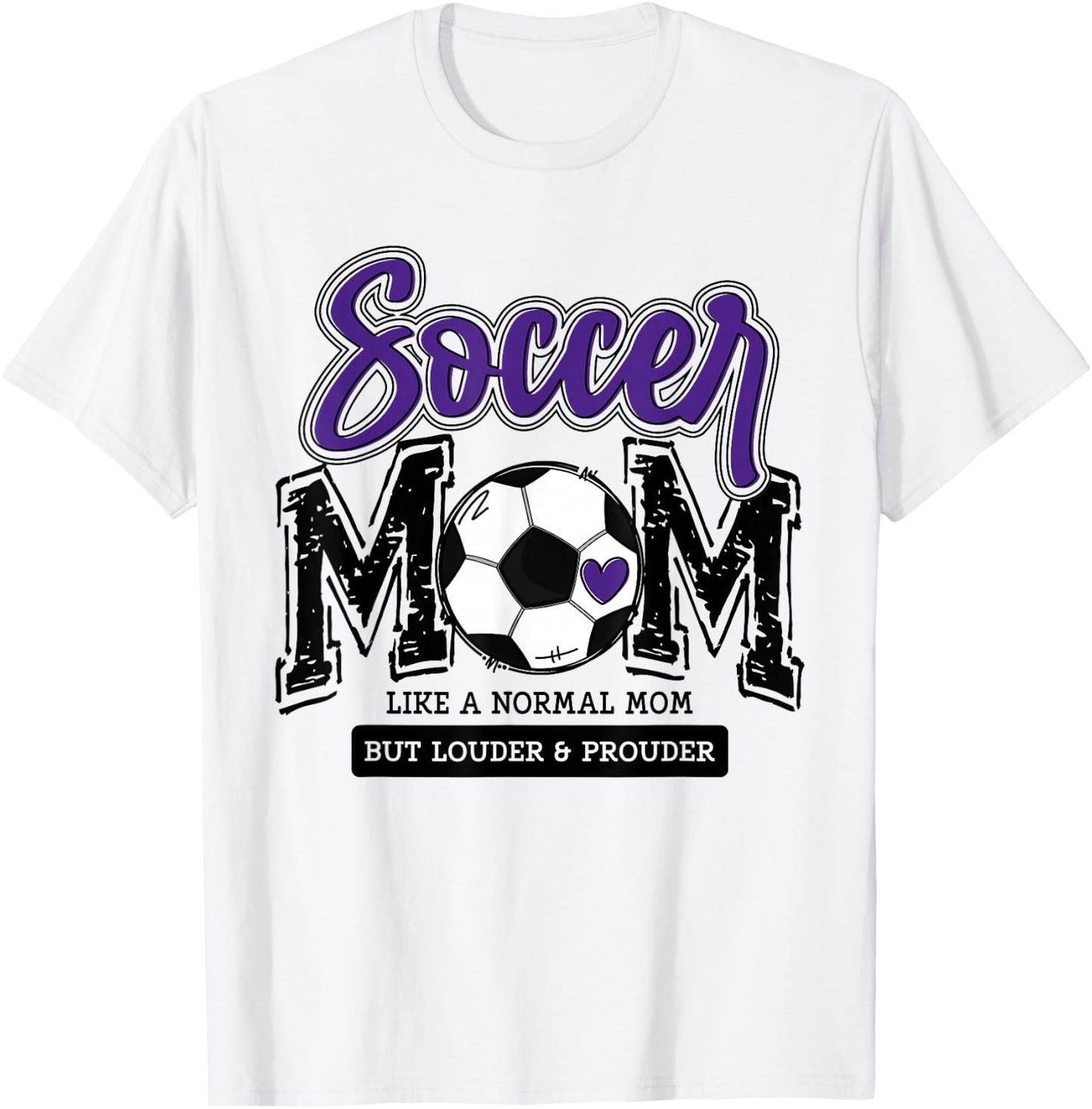 Soccer Mom Purple Soccer Player Calls Me Mama Soccer Team T-Shirt - T-Shirt | White