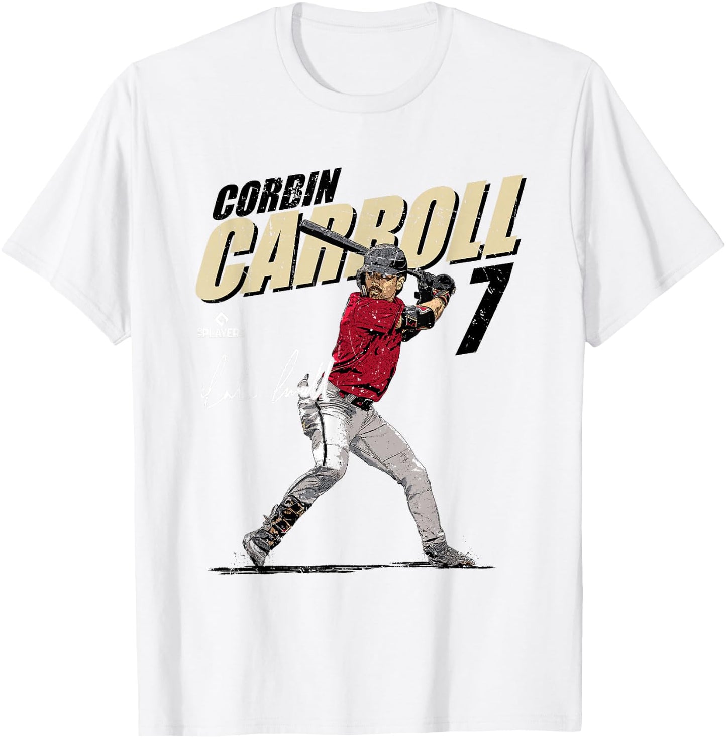 Corbin Carroll | Arizona Baseball Players | MLBCCL3001 T-Shirt - T-Shirt | White