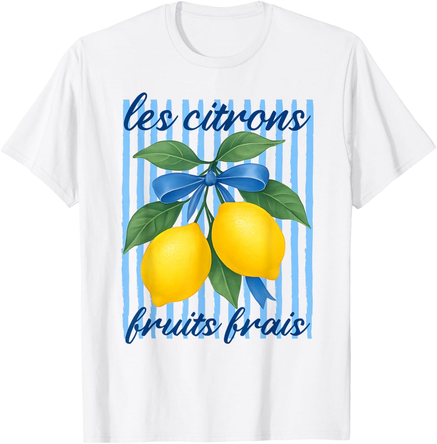 Les citrons French Lemons Aesthetic Coquette Summer Vintage T-Shirt - T-Shirt | White