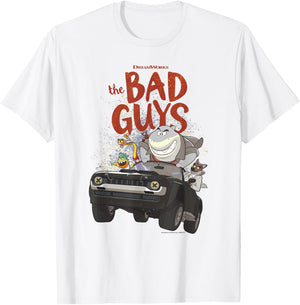The Bad Guys Group Getaway Vehicle Poster T-Shirt - T-Shirt | White