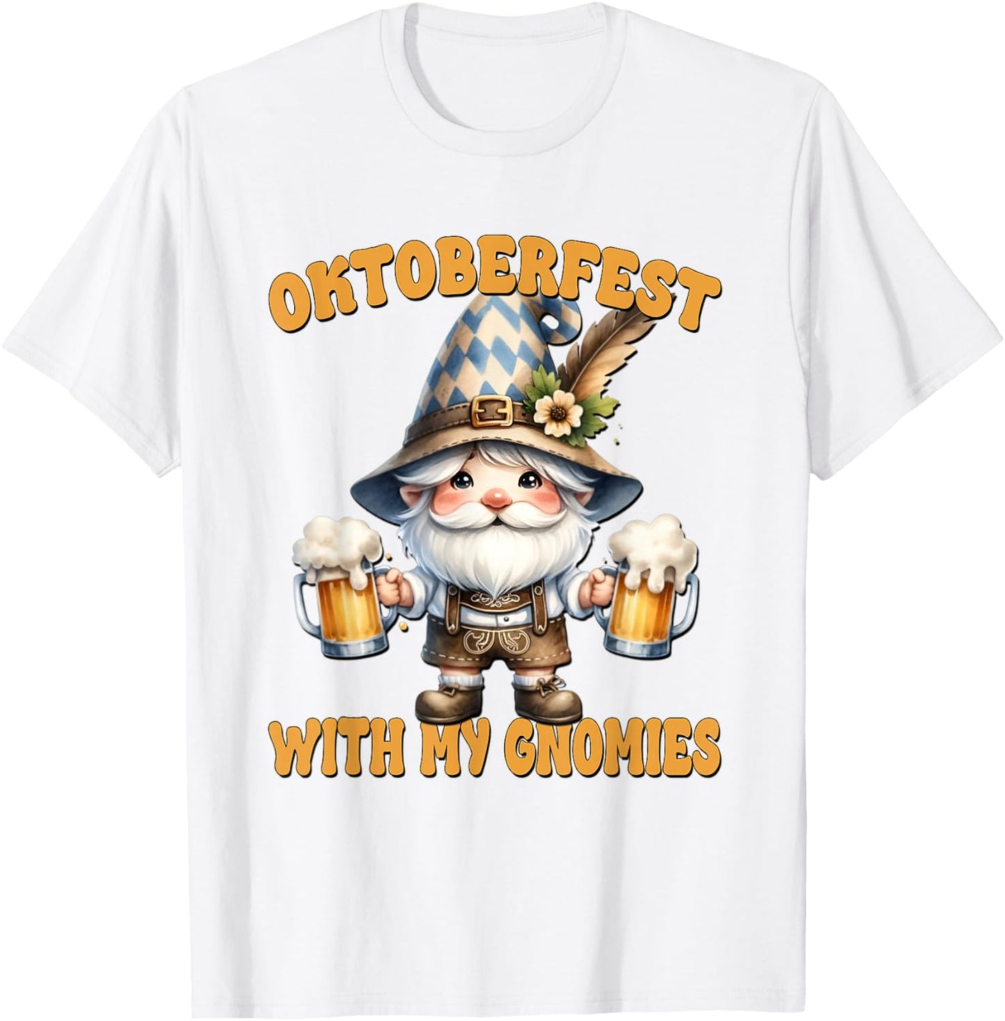 German Gnome Large Beer Mugs With Handle For Octoberfest T-Shirt - T-Shirt | White