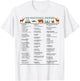 US National Parks List by State Check Off Checklist Souvenir T-Shirt - T-Shirt | White