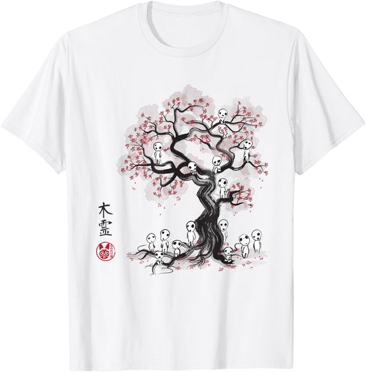 Forest Spirits Sumie T-Shirt - T-Shirt | White