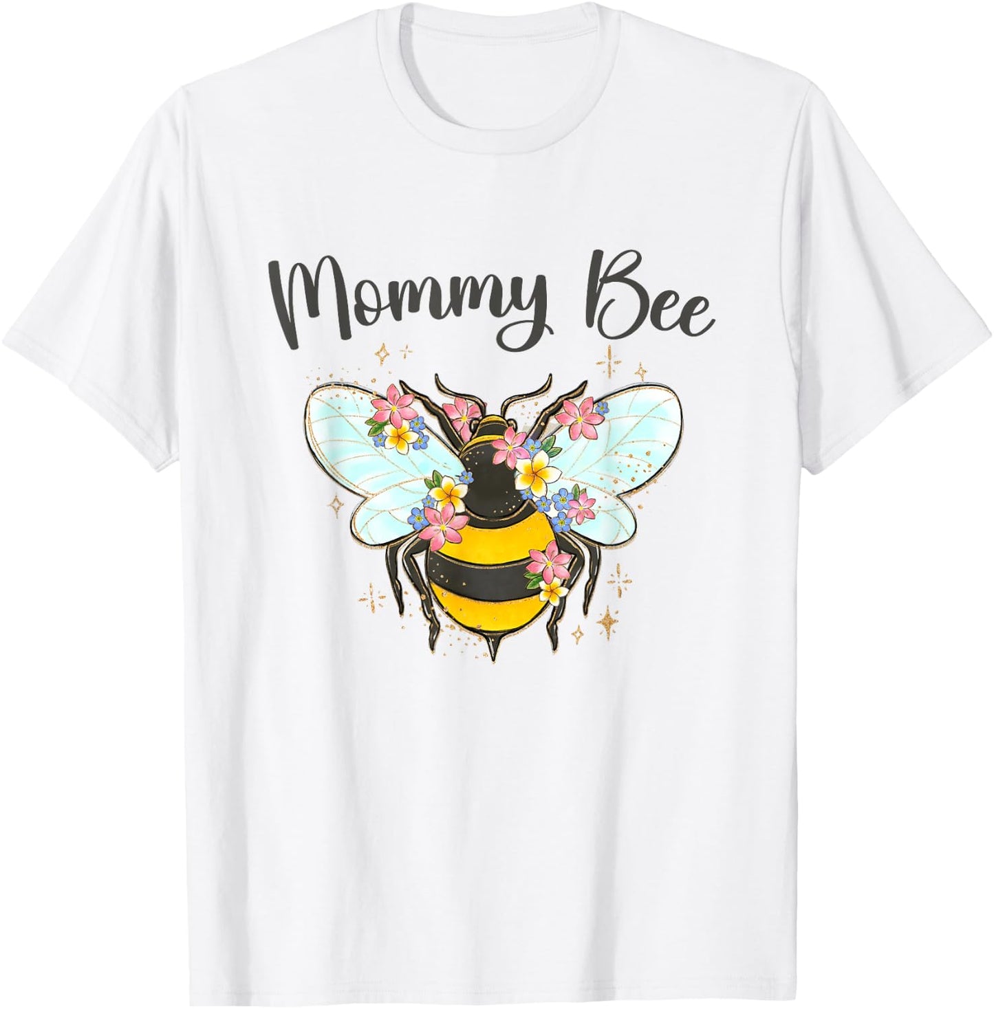 Mommy Bee Funny Bumble Bee Mother's Day Mom Mama Grandma T-Shirt - T-Shirt | White