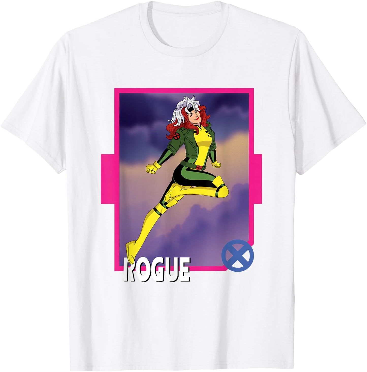 Marvel X-Men '97 Classic Rogue Vintage Super Hero Card T-Shirt - T-Shirt | White