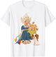 Vintage Dutch Girl in National Costume With her flowers T-Shirt - T-Shirt | White