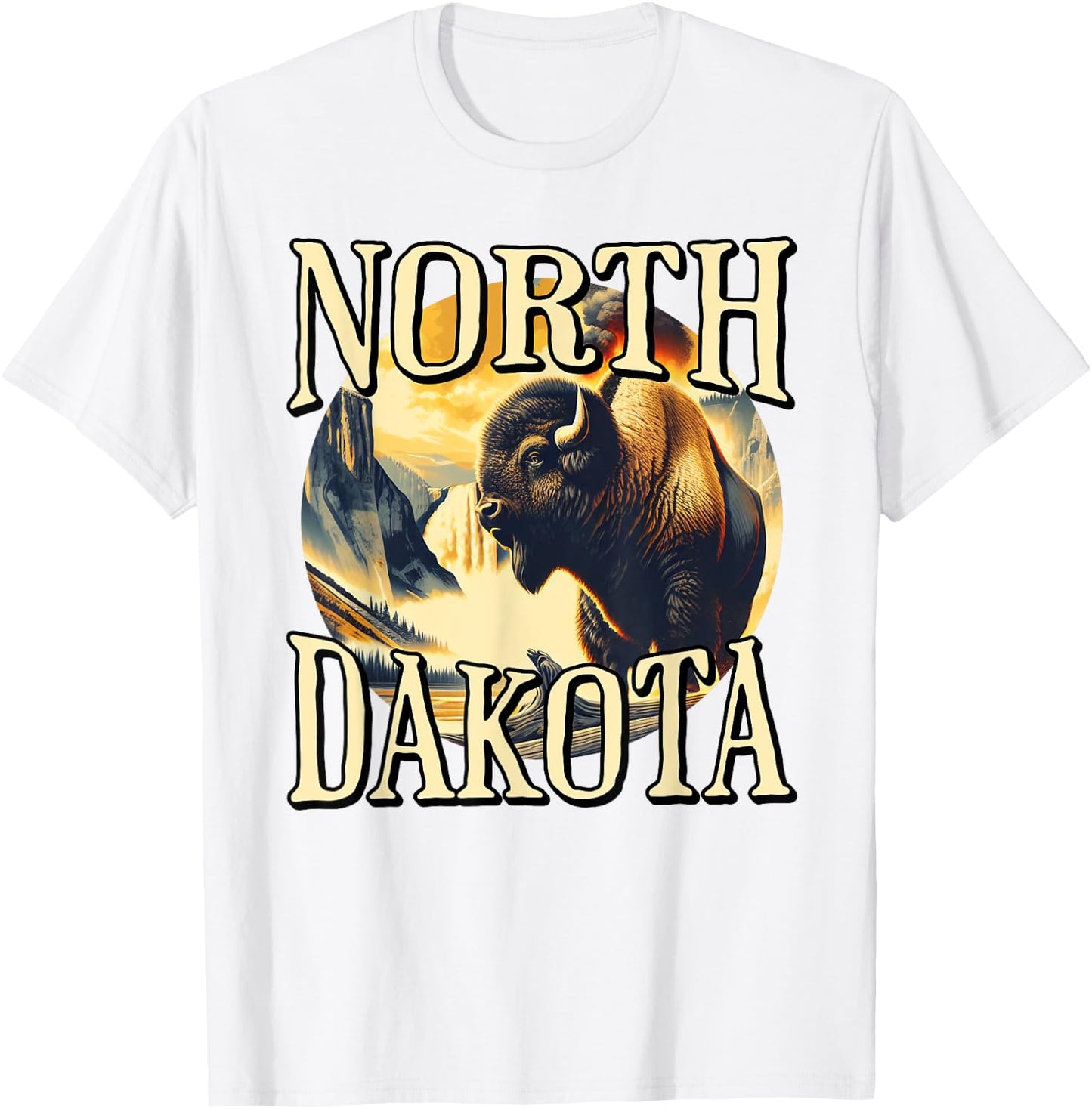 North Dakota T-Shirt - T-Shirt | White