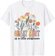 Great Aunt of The Little Wildflower Bday Party Baby Shower T-Shirt - T-Shirt | White