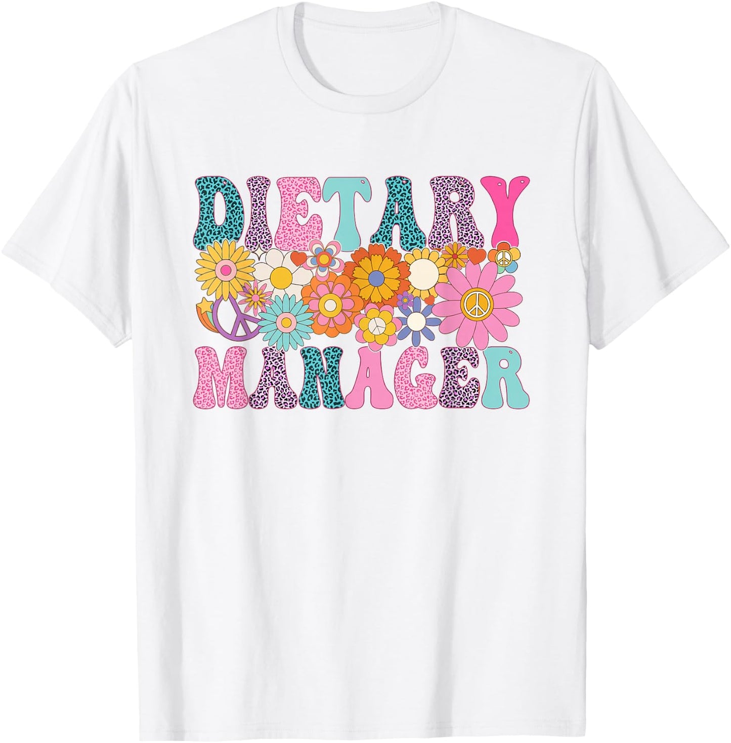 Dietary Manager Week Groovy Leopard Appreciation Day Women T-Shirt - T-Shirt | White
