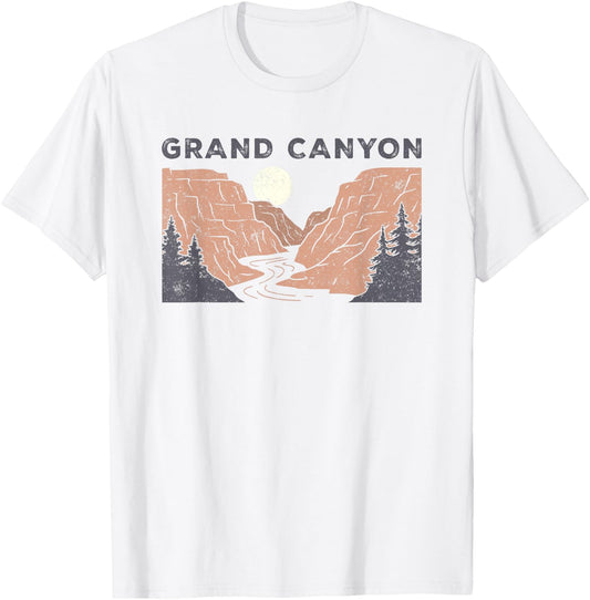 Hiked Grand Canyon National Park Arizona Vintage Men T-Shirt - T-Shirt | White