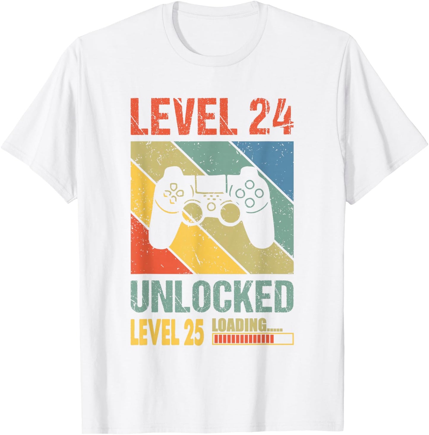 24th Birthday Gamer Girl Level 24 Unlocked Level 25 Loading T-Shirt - T-Shirt | White
