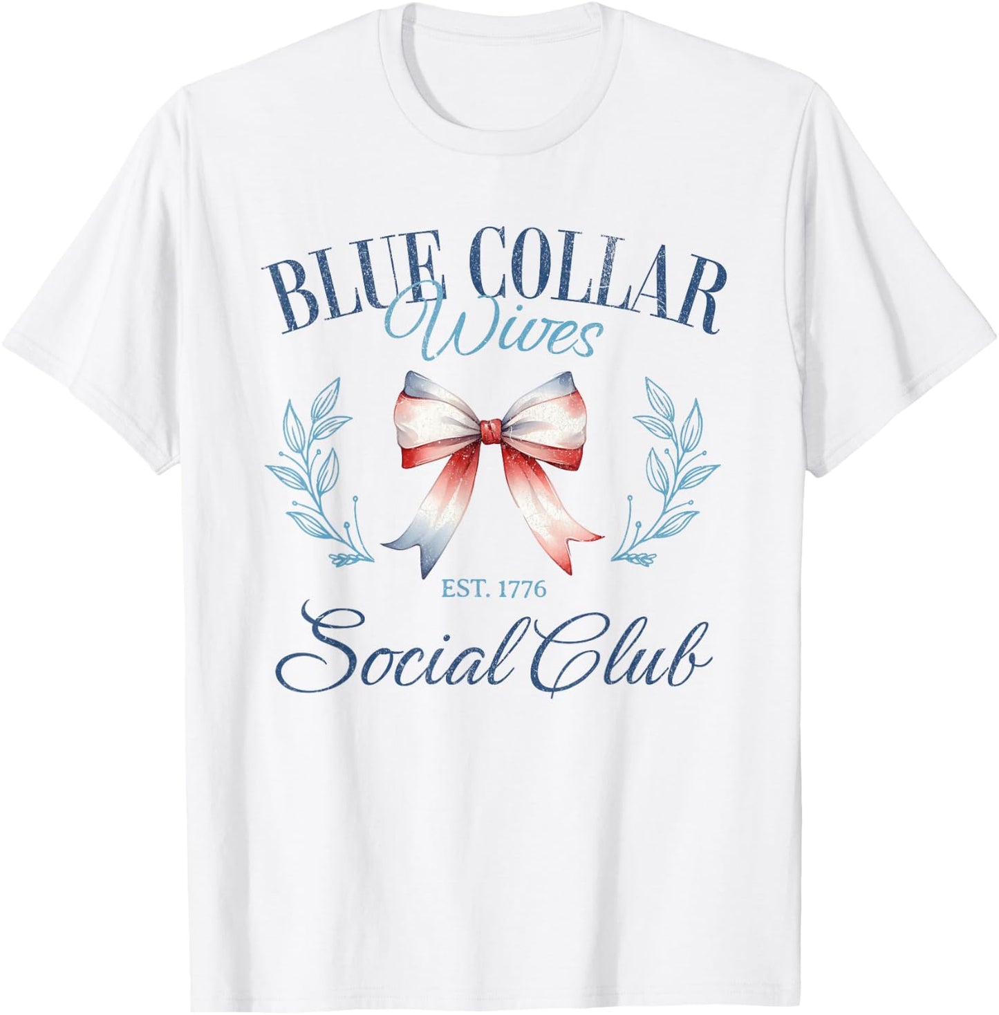 Blue Collar Wives Social Club Trucker Wife Plumber Wife T-Shirt - T-Shirt | White