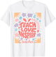 Boho Back to School Teacher Appreciation Flower Teacher T-Shirt - T-Shirt | White