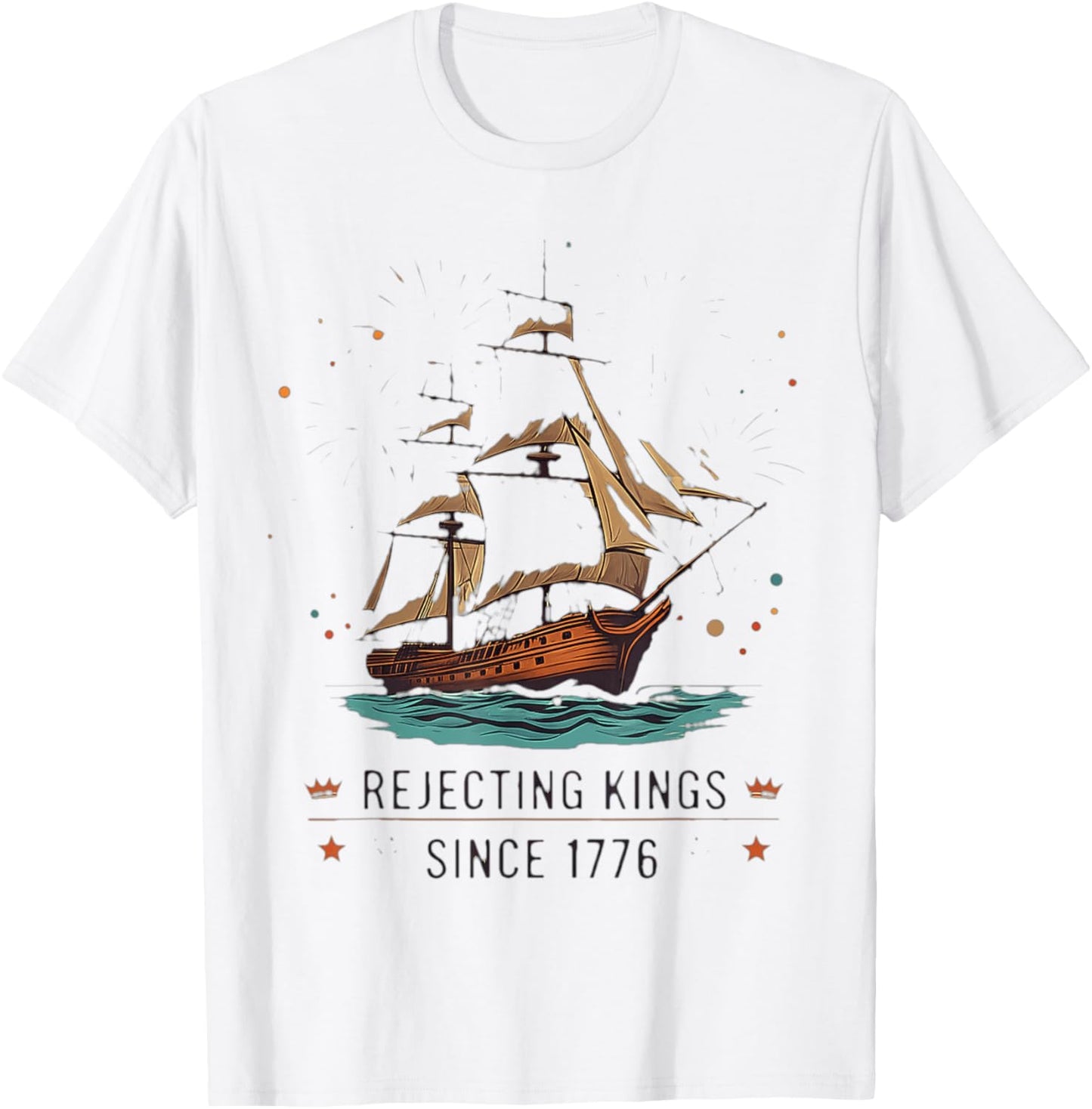 Rejecting Since 1776 American Flag USA 4th Of July T-Shirt - T-Shirt | White