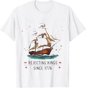 Rejecting Since 1776 American Flag USA 4th Of July T-Shirt - T-Shirt | White