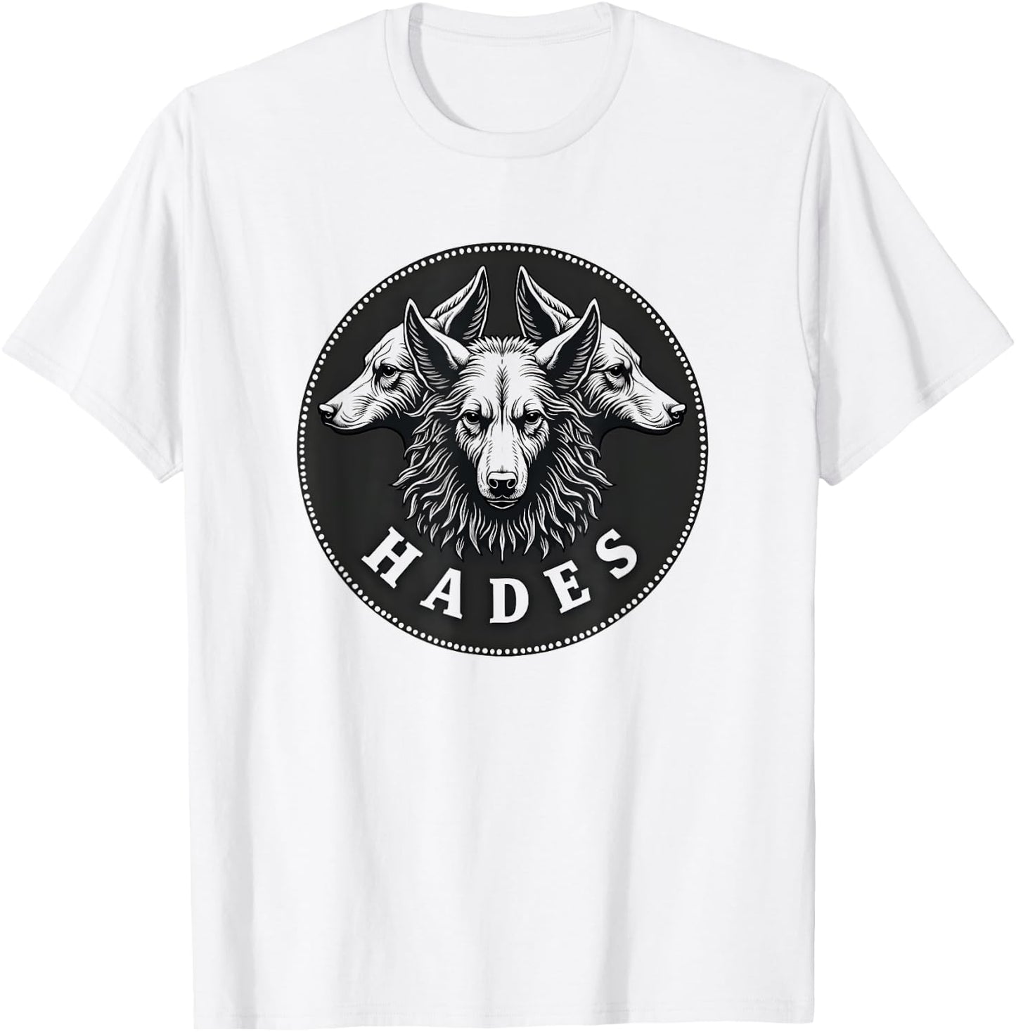 Hades Ancient Greek God Cerberus T-Shirt - T-Shirt | White