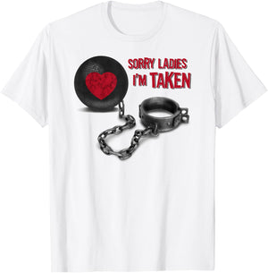 Valentine's Day - Ball and Chain T-Shirt - T-Shirt | White