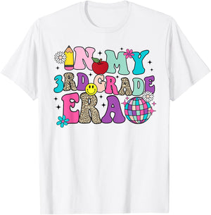 In My 3rd Grade Era Back To School Retro Groovy Third Grade T-Shirt - T-Shirt | White