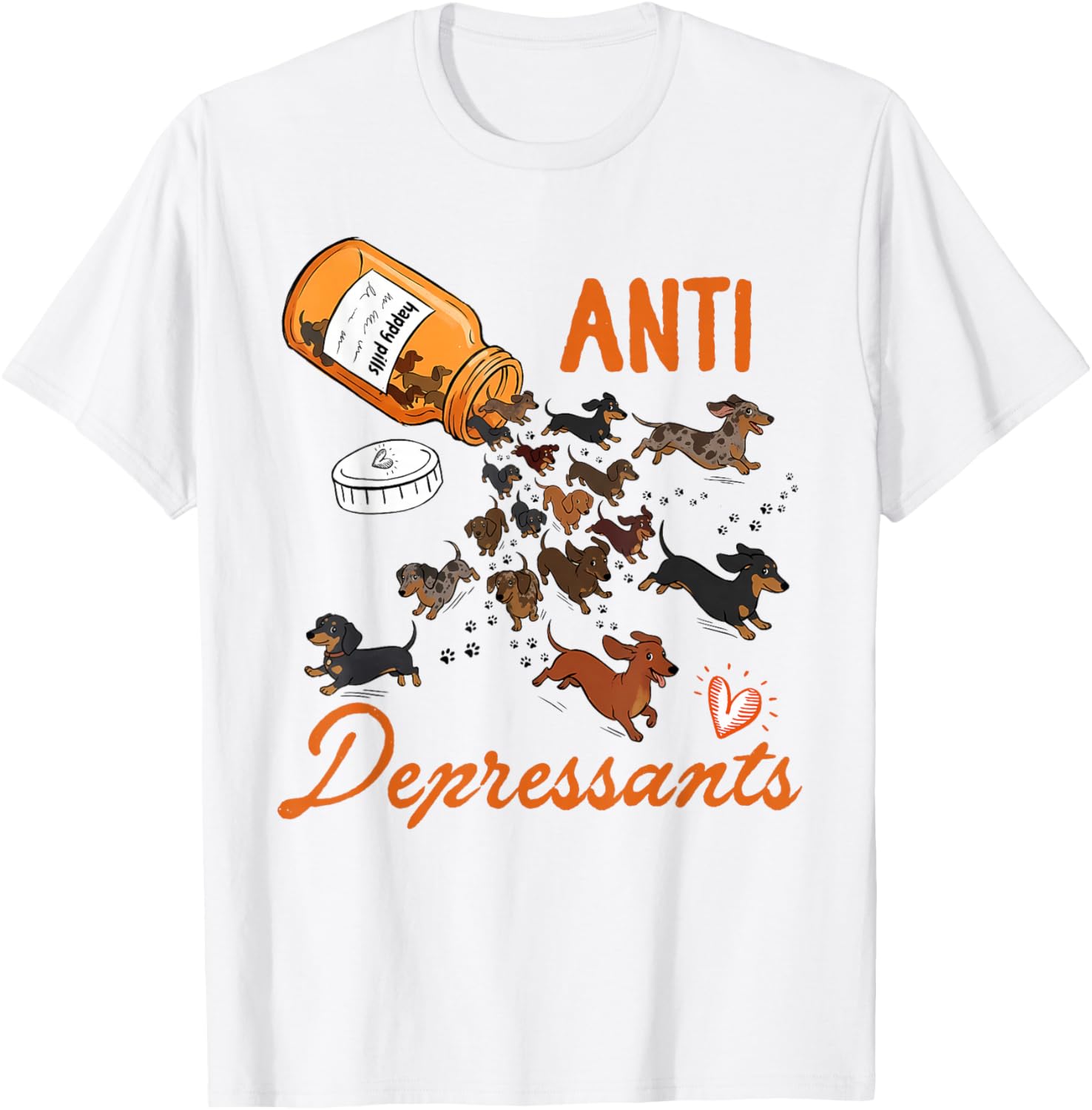 Mental Health Dog Meme Be Kind to Your Mind Anti Depressants T-Shirt - T-Shirt | White