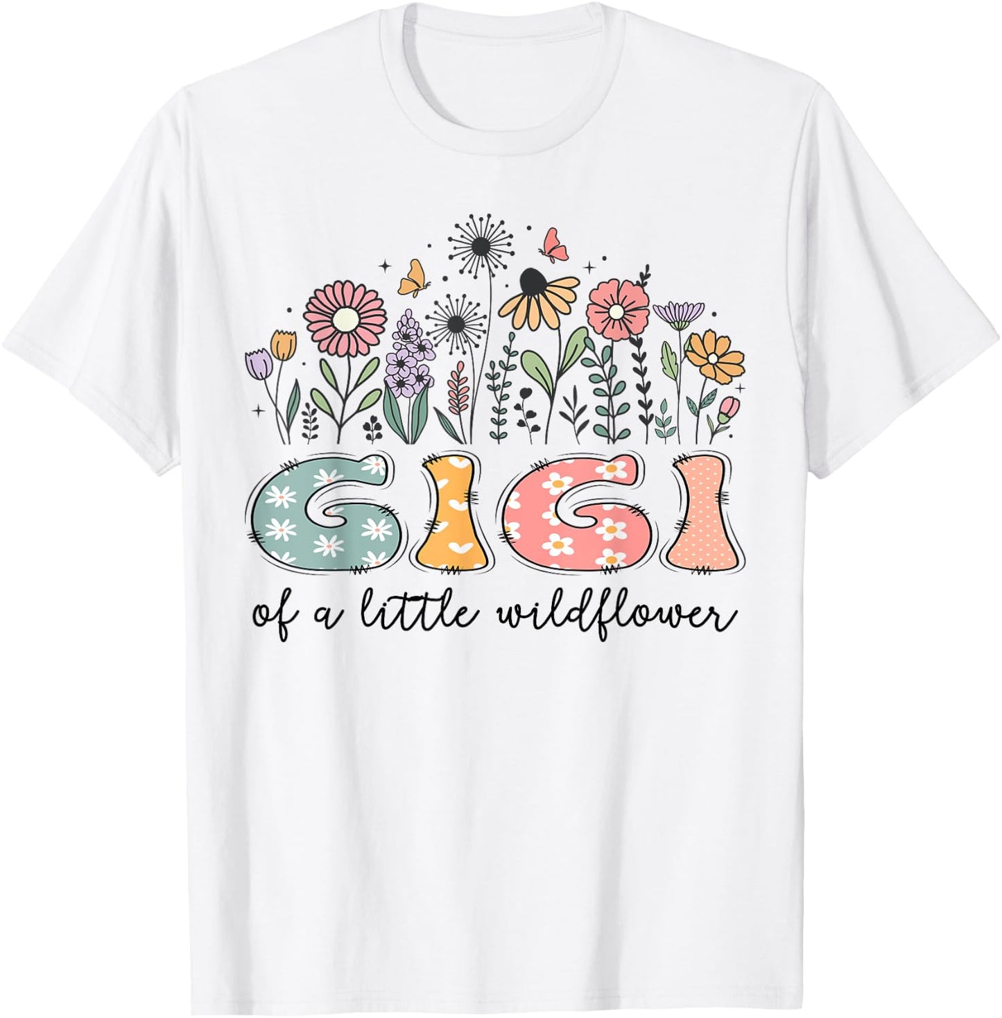 Gigi Of The Little Wildflower Baby Birthday Party T-Shirt - T-Shirt | White