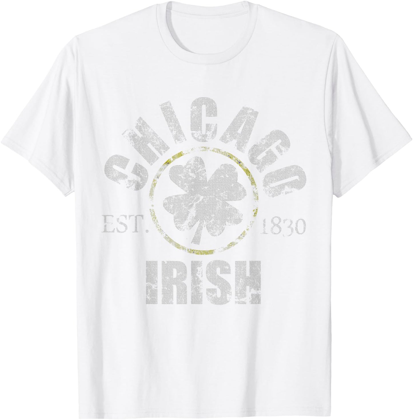 Vintage Chicago Irish St Patricks Day Chirish Men Women T-Shirt - T-Shirt | White