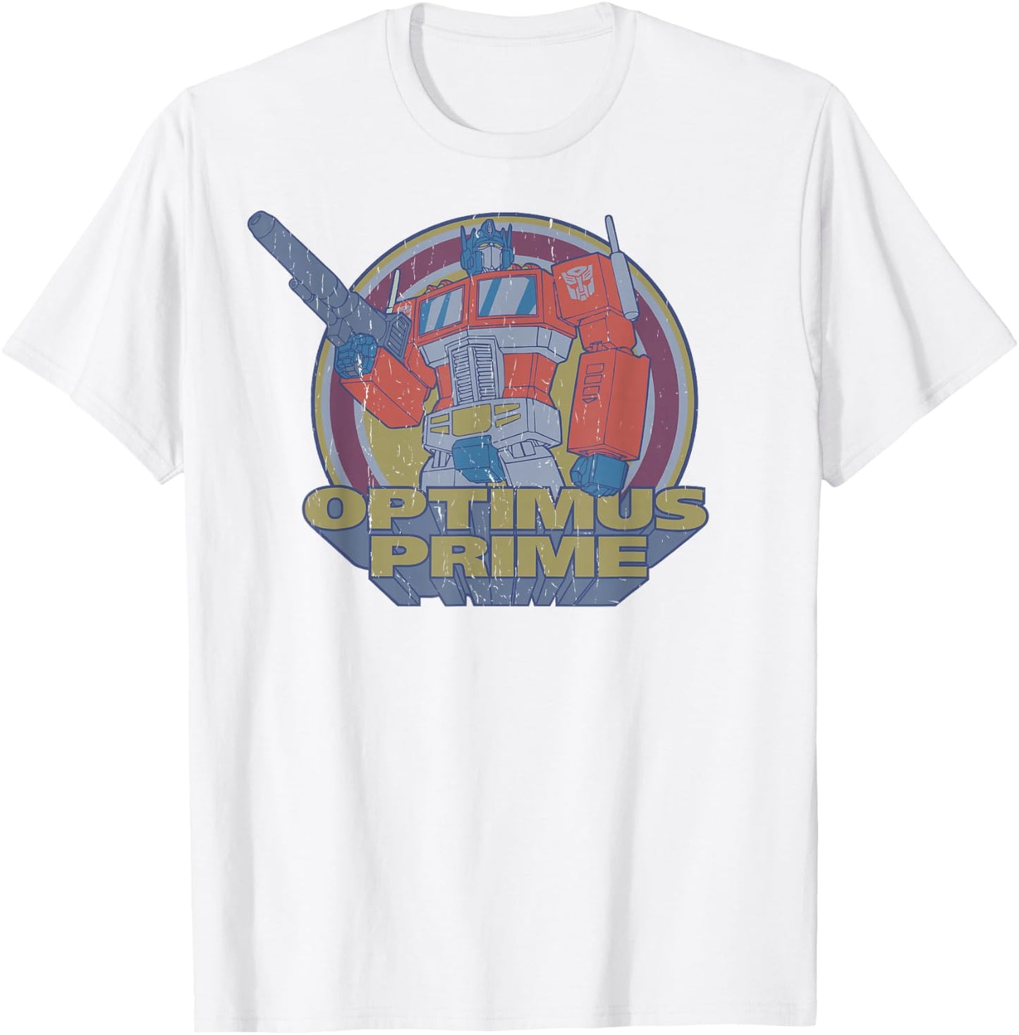 Transformers Optimus Prime Retro Portrait T-Shirt - T-Shirt | White