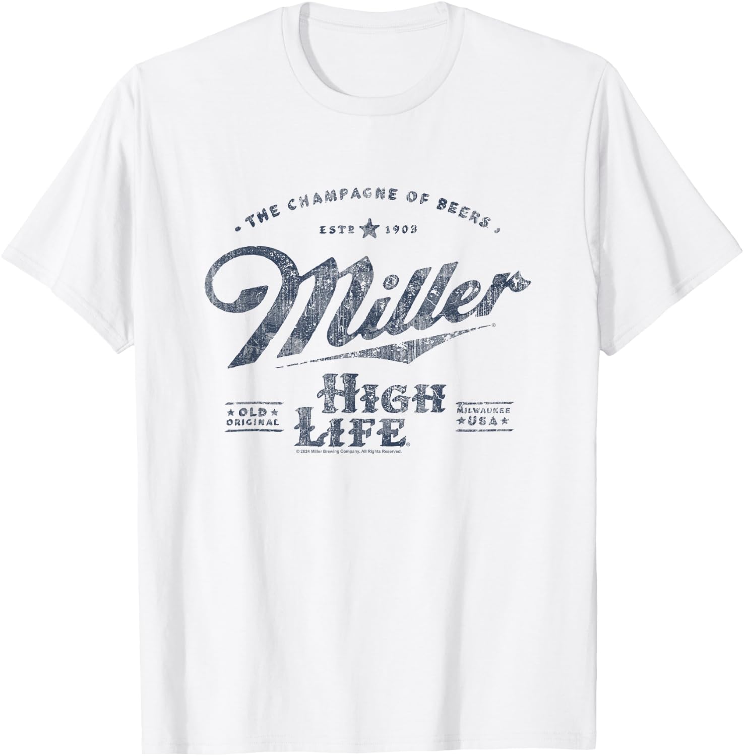 Miller High Life The Champagne Of Beers Est. 1903 Vintage T-Shirt - T-Shirt | White