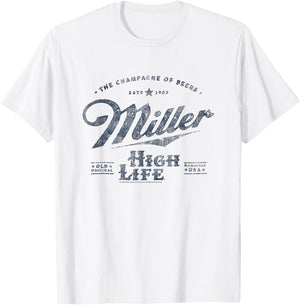 Miller High Life The Champagne Of Beers Est. 1903 Vintage T-Shirt - T-Shirt | White