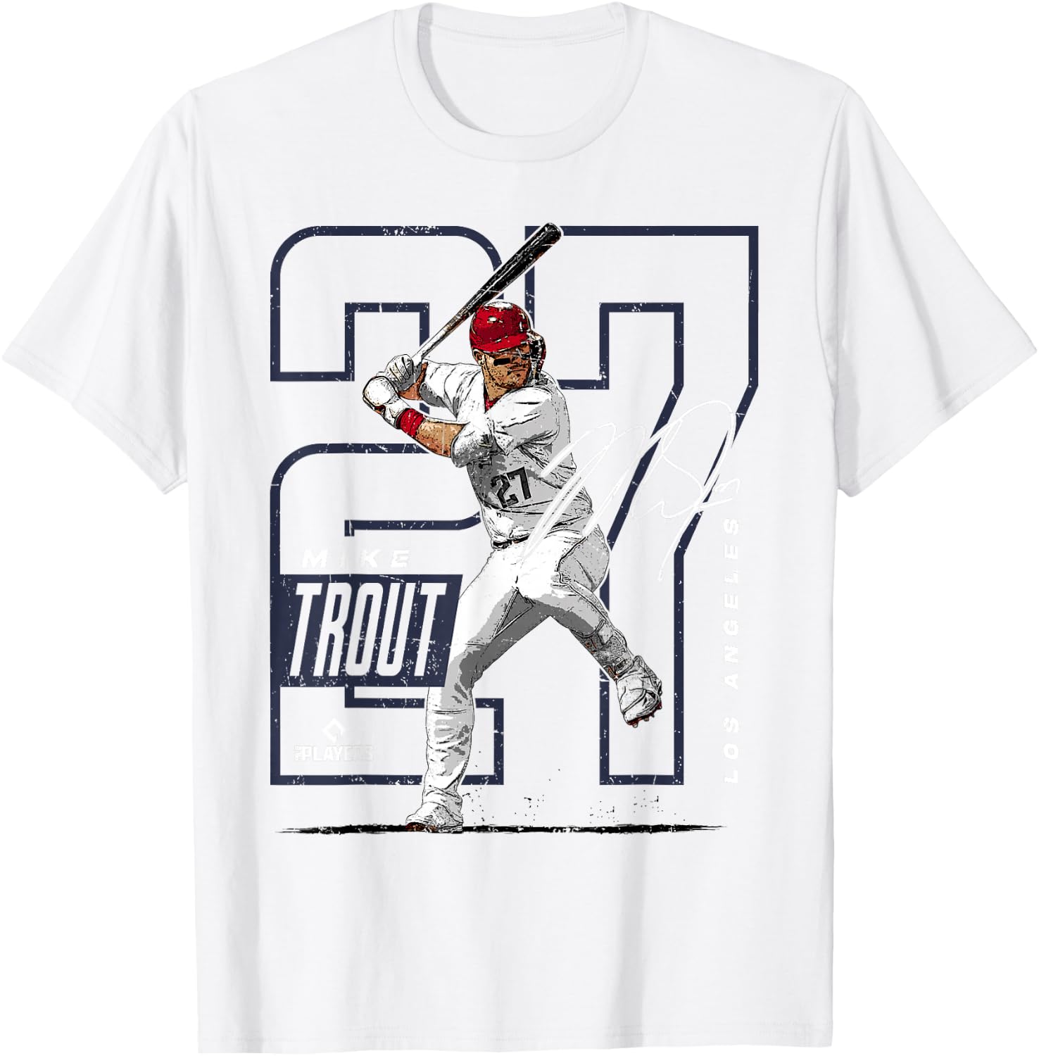 Mike Trout | Los Angeles Baseball MLB Players | MLBTRO4004 T-Shirt - T-Shirt | White