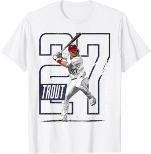 Mike Trout | Los Angeles Baseball MLB Players | MLBTRO4004 T-Shirt - T-Shirt | White