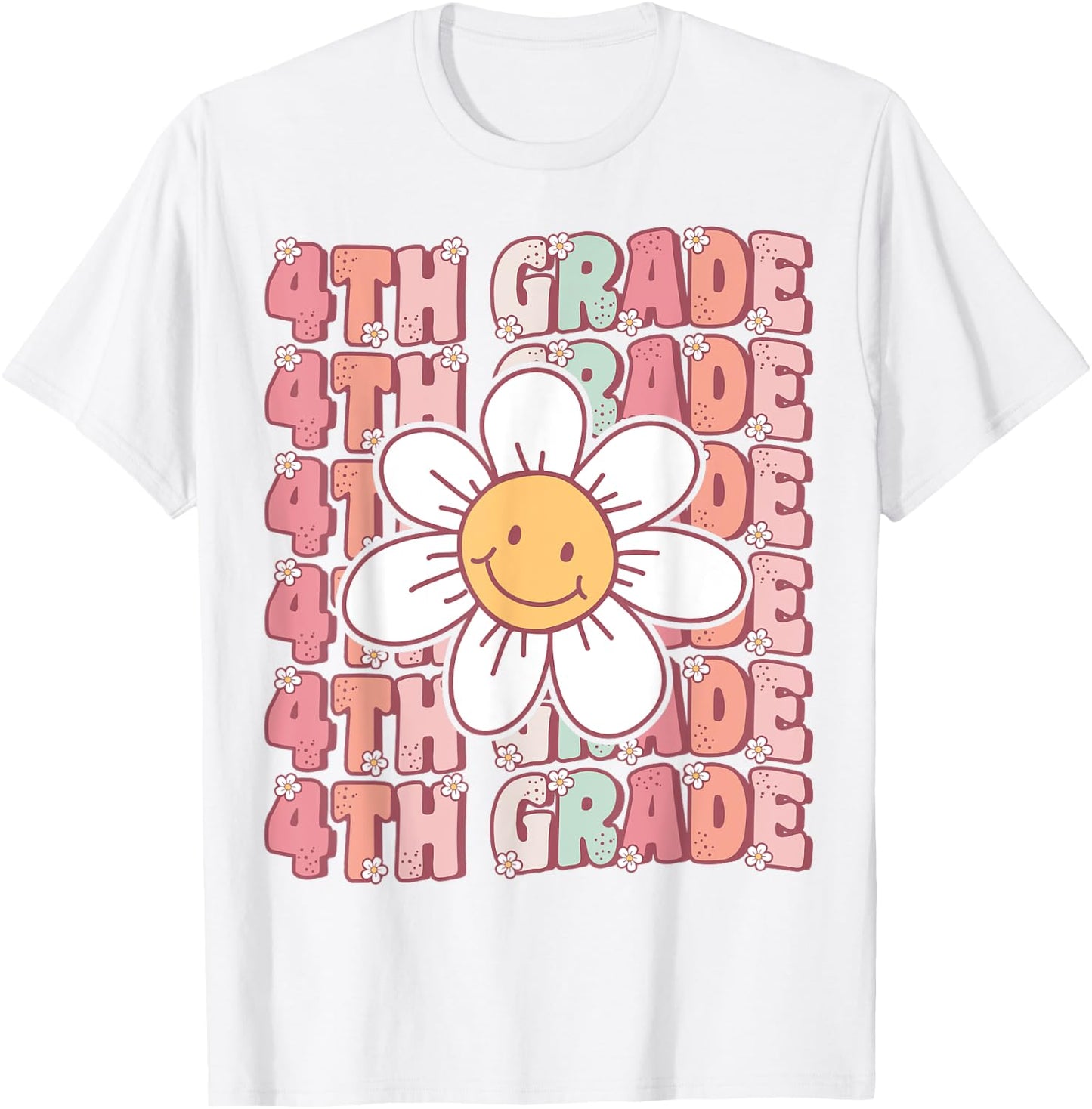 Groovy 4th Grade Back To School First Day of Fourth Grade T-Shirt - T-Shirt | White