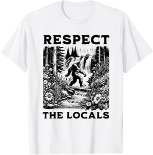 Respect the Locals Sasquatch T-Shirt - T-Shirt | White