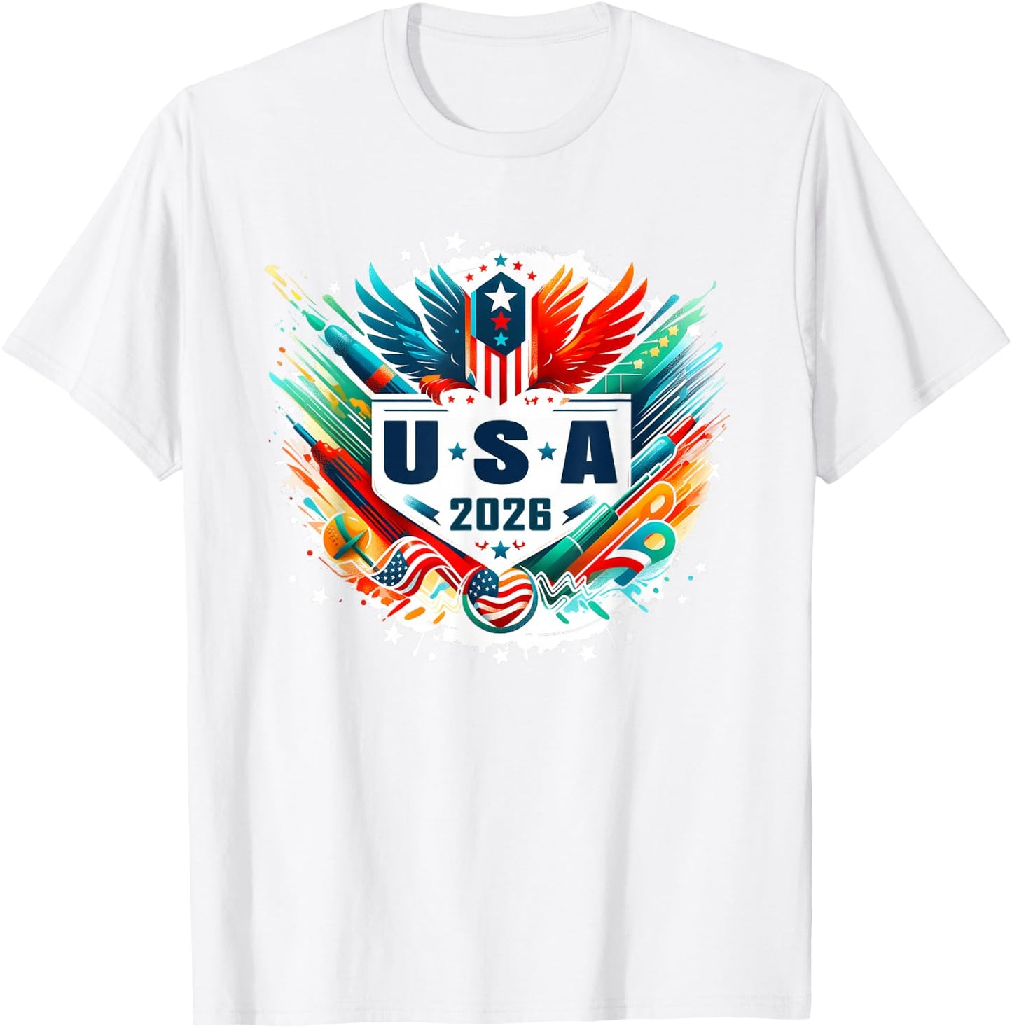 USA 2026 Go United States Sport USA Team 2026 USA T-Shirt - T-Shirt | White
