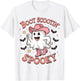 Boot Scootin' Spooky Funny Ghost Pink Cowboy Halloween T-Shirt - T-Shirt | White