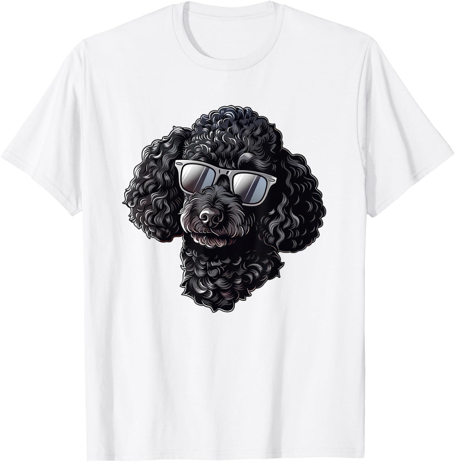 Poodle Dog Sunglasses Women Girls Kids T-Shirt - T-Shirt | White