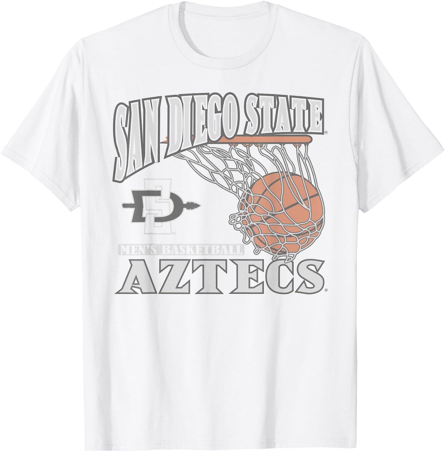 San Diego State Aztecs Men's Basketball Vintage Lift Red T-Shirt - T-Shirt | White