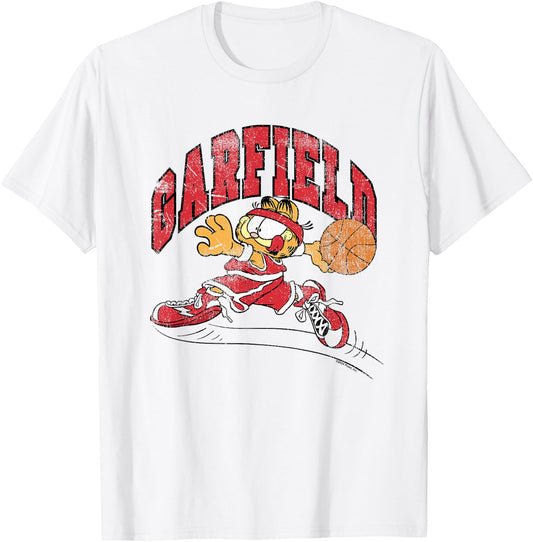Garfield Basketball T-Shirt - T-Shirt | White