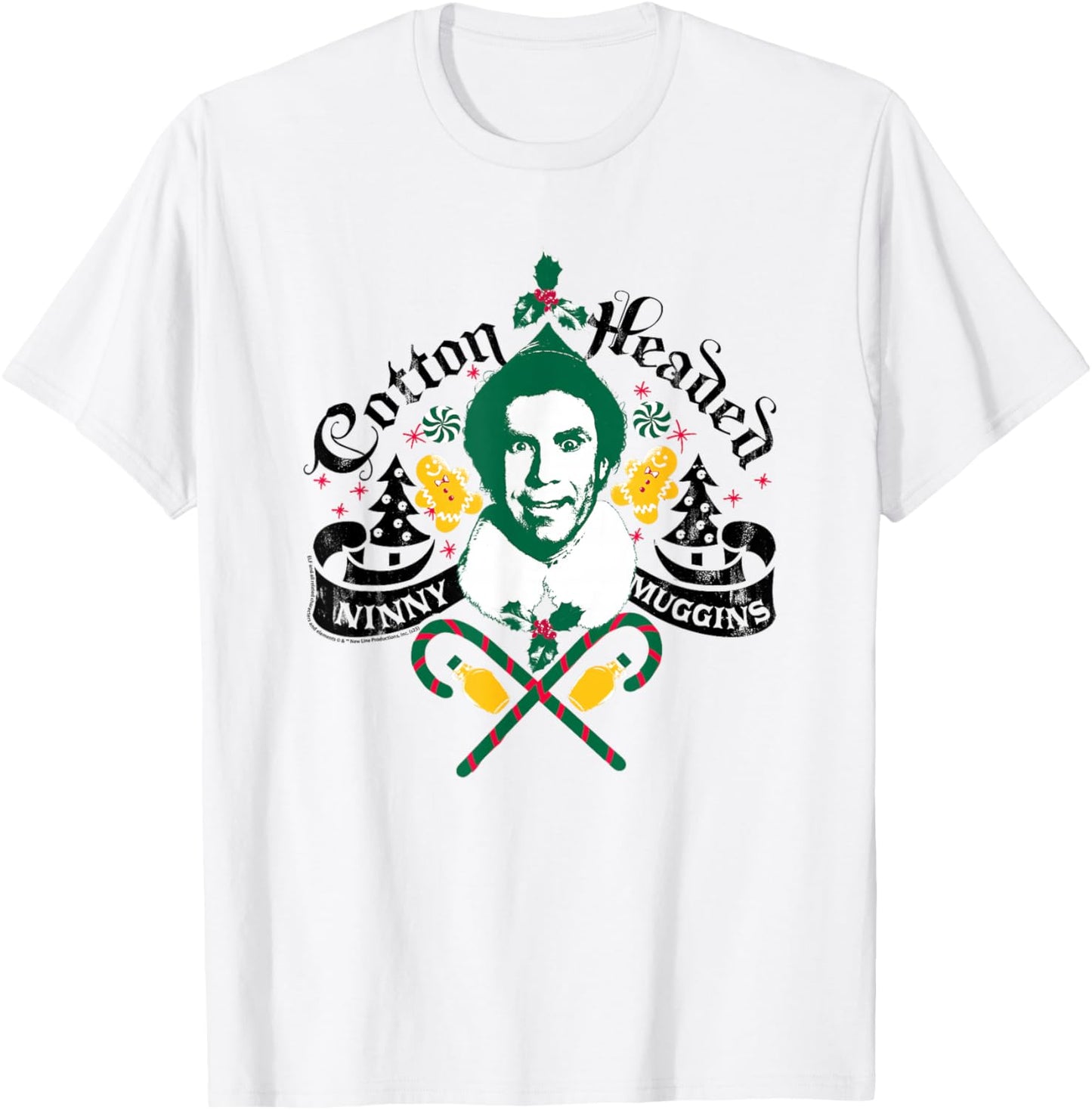 Elf Cotton Headed Ninny Muggins Christmas T-Shirt - T-Shirt | White