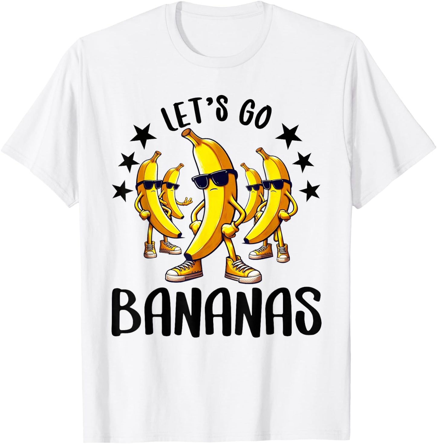 Funny Bananas Shirt Cute Banana Gifts Funny Lets go Bananas T-Shirt - T-Shirt | White