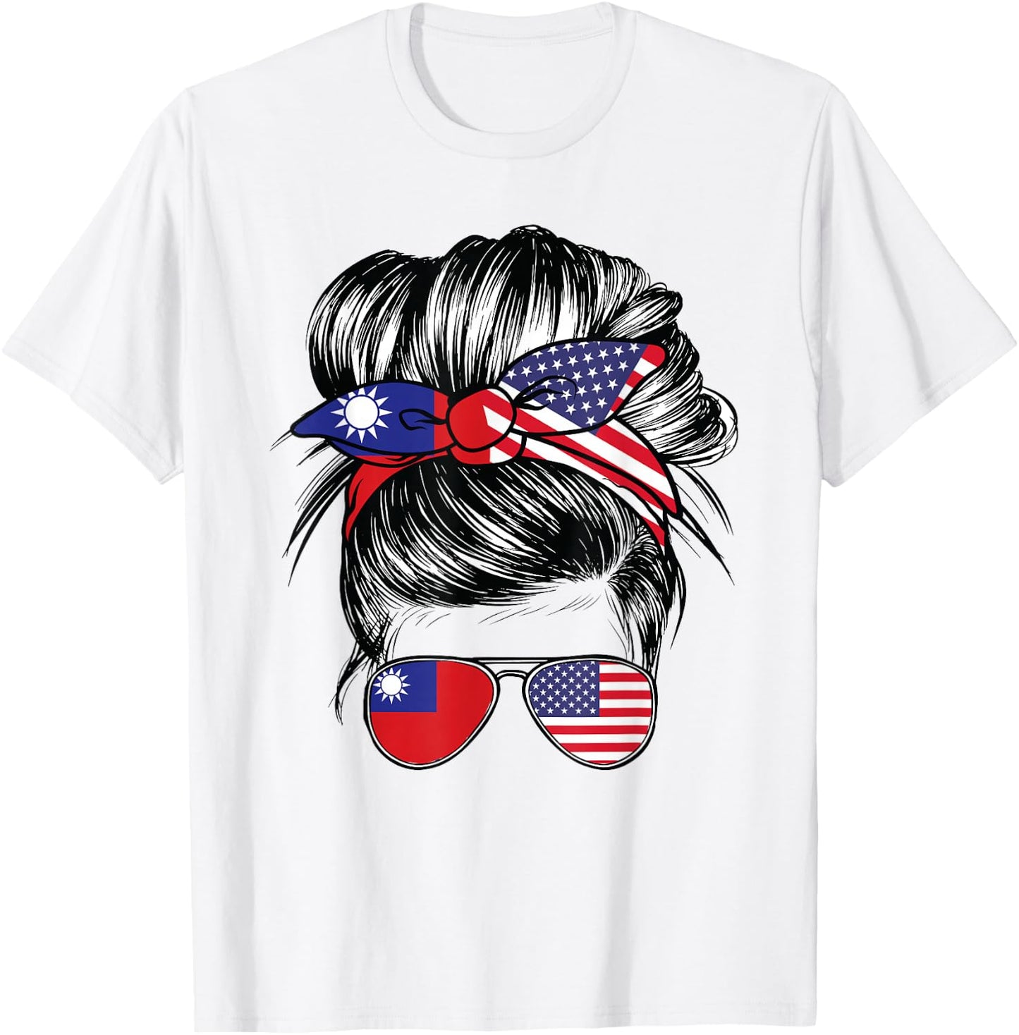 Taiwan Flag Taiwanese Women American USA Heritage Taiwan T-Shirt - T-Shirt | White