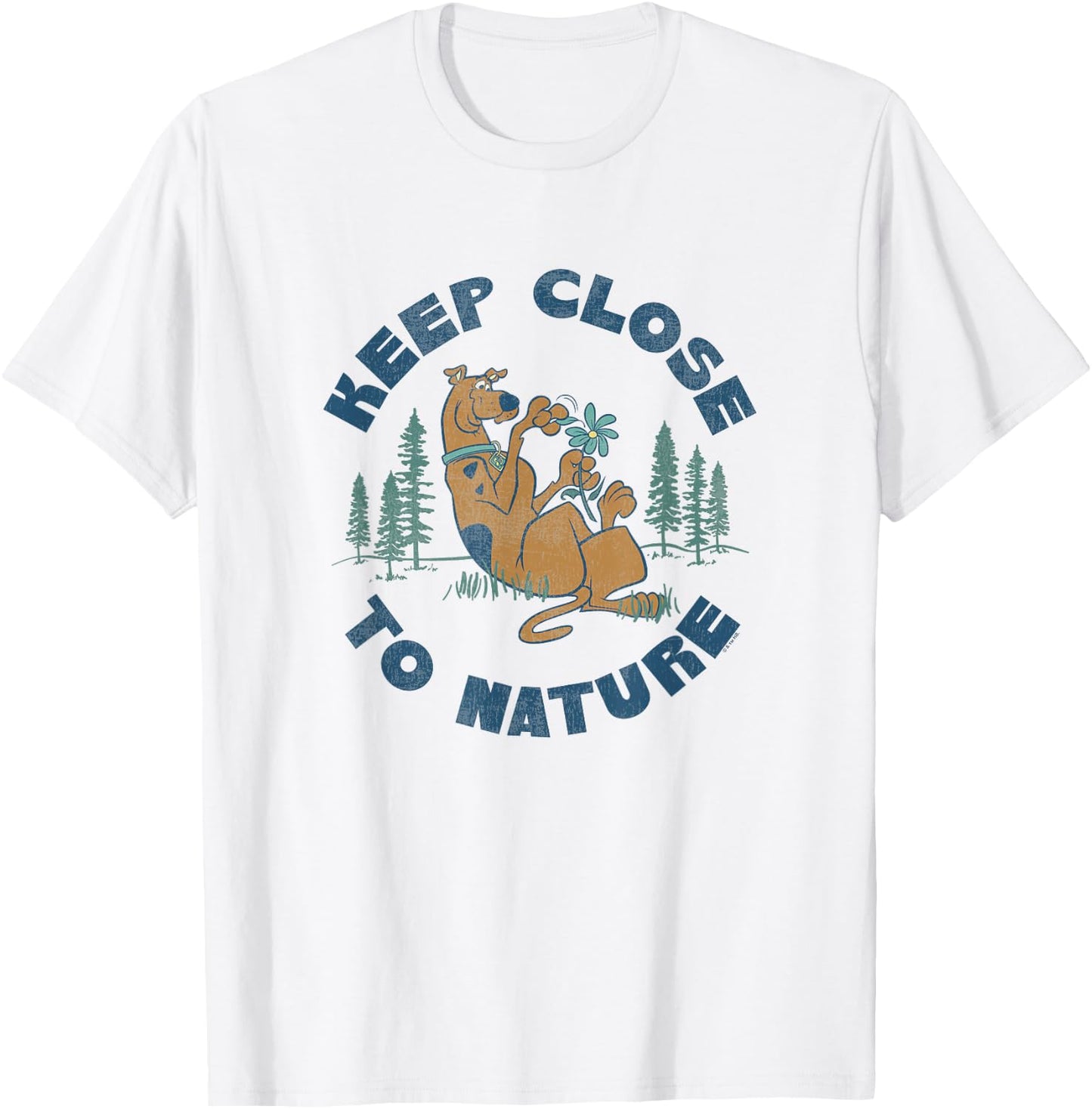 Scooby-Doo Vintage Earth Day Keep Close To Nature Poster T-Shirt - T-Shirt | White