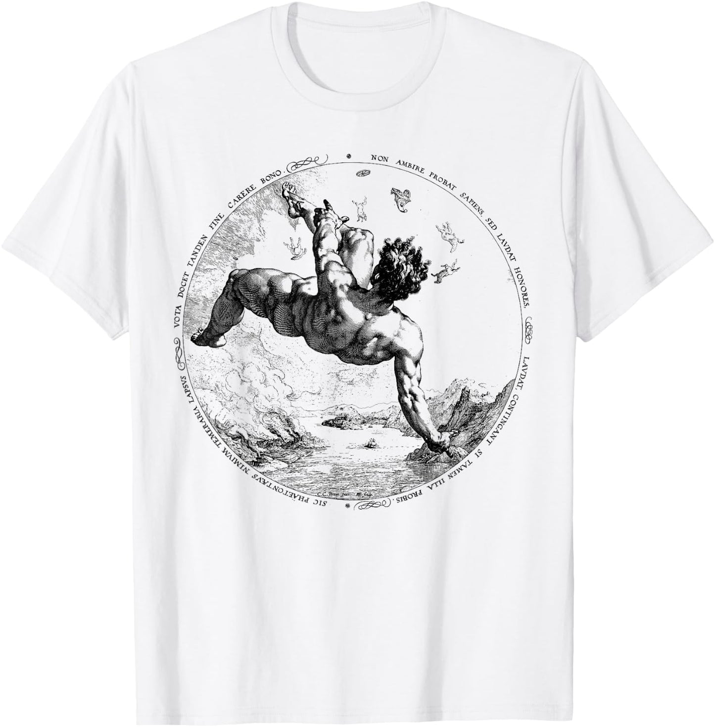 Phaeton - Icarus, Greek Mythology, Goth, Aesthetic T-Shirt - T-Shirt | White