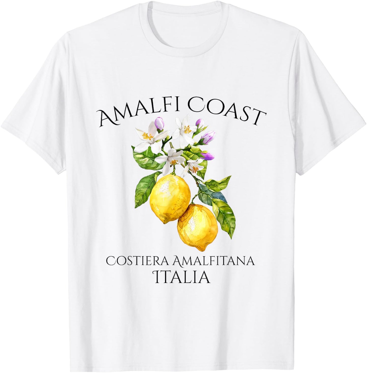 Amalia Coast Italian Souvenir Italy Lemons T-Shirt - T-Shirt | White