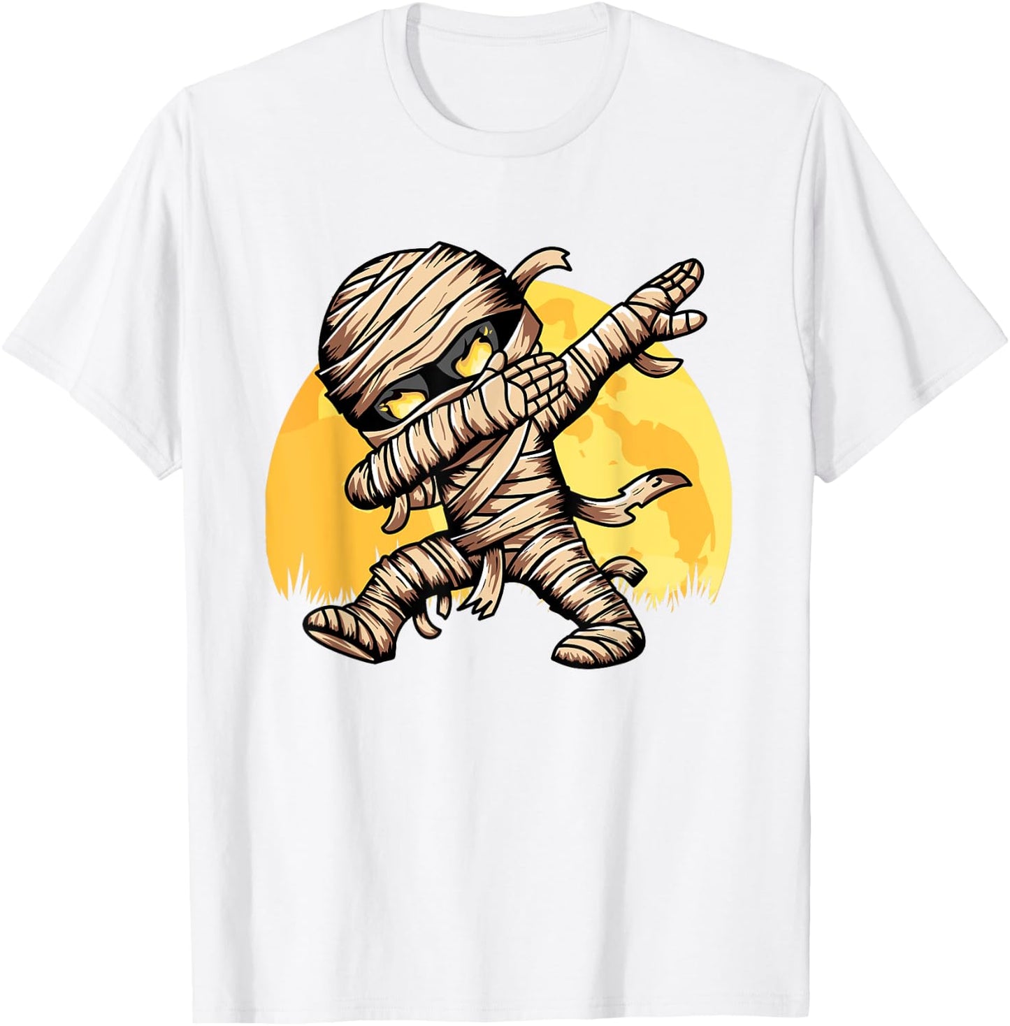 Dabbing Mummy Costume Dab Dancing Men Kids Boys Halloween T-Shirt - T-Shirt | White