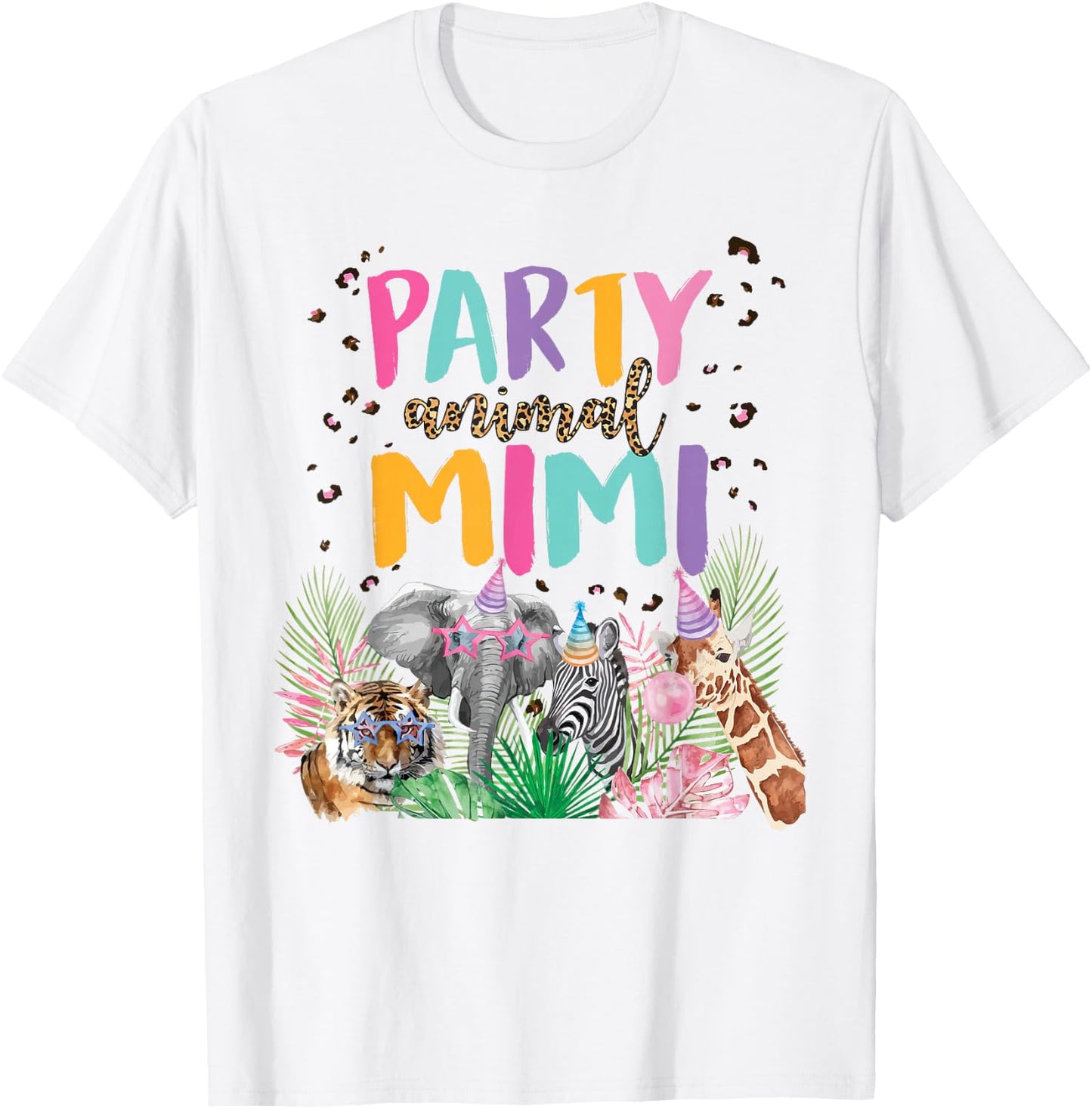 Mimi Of The Birthday Boy Girl Zoo Theme Animal Party T-Shirt - T-Shirt | White