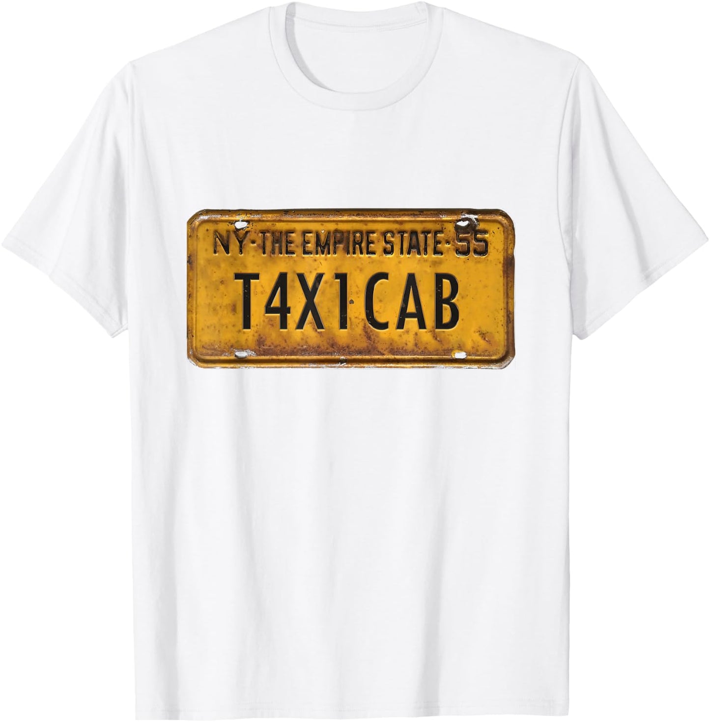 taxi cab License Number costume T-Shirt - T-Shirt | White