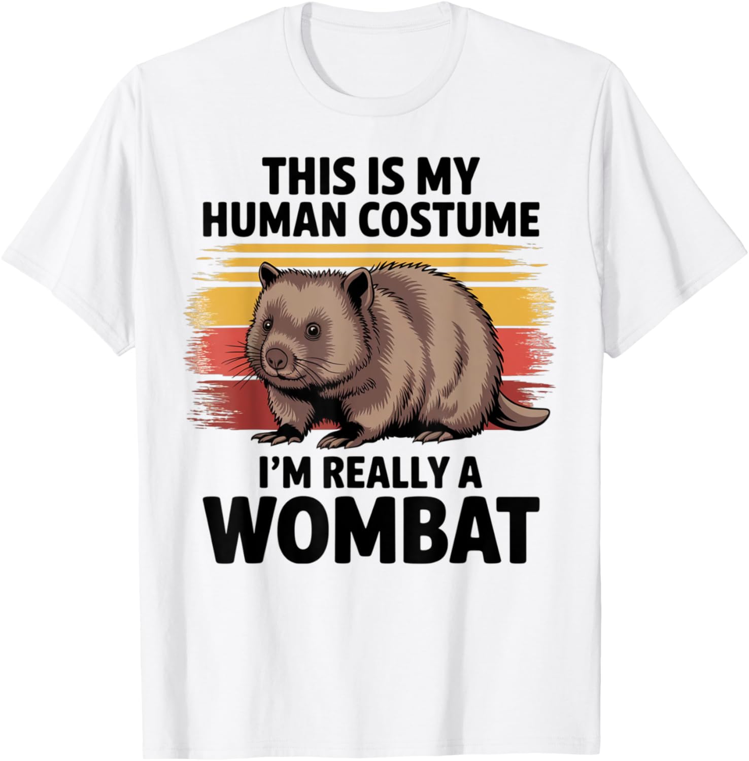 This Is My Costume I'm Really A Wombat Halloween T-Shirt - T-Shirt | White