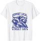 Support Local Street Cat a Funny Raccoon Opossum Cat Men Women T-Shirt - T-Shirt | White