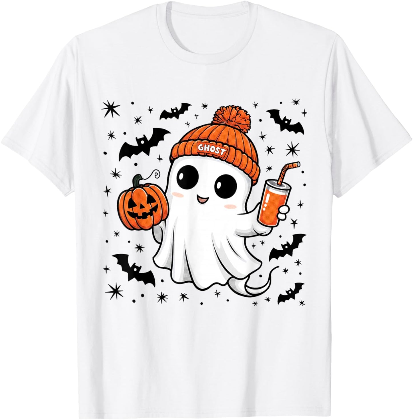Cute Ghost Halloween Costume Toddler Kids Boys Girls T-Shirt - T-Shirt | White